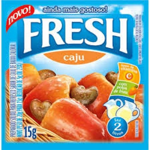 Refresco em Pó 15g FRESH - Sabor Caju